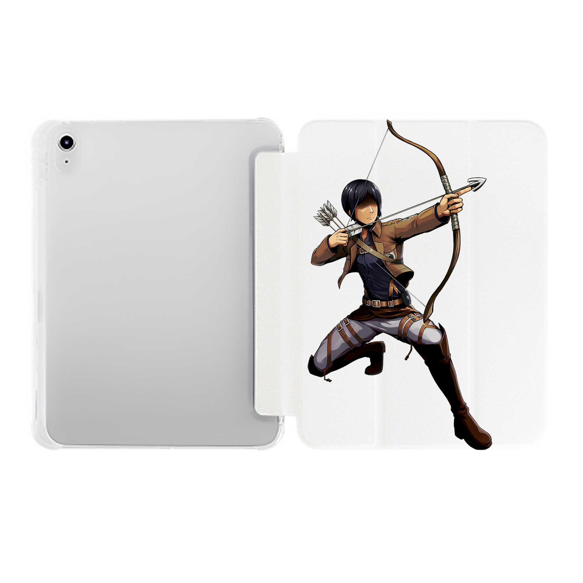 （画像用） 進撃の巨人 Attack on Titan IPad ケース ペン収納付き 三つ折りスタンド PUレザー×シリコン 対応機種9.5/10.5/10.9インチ
